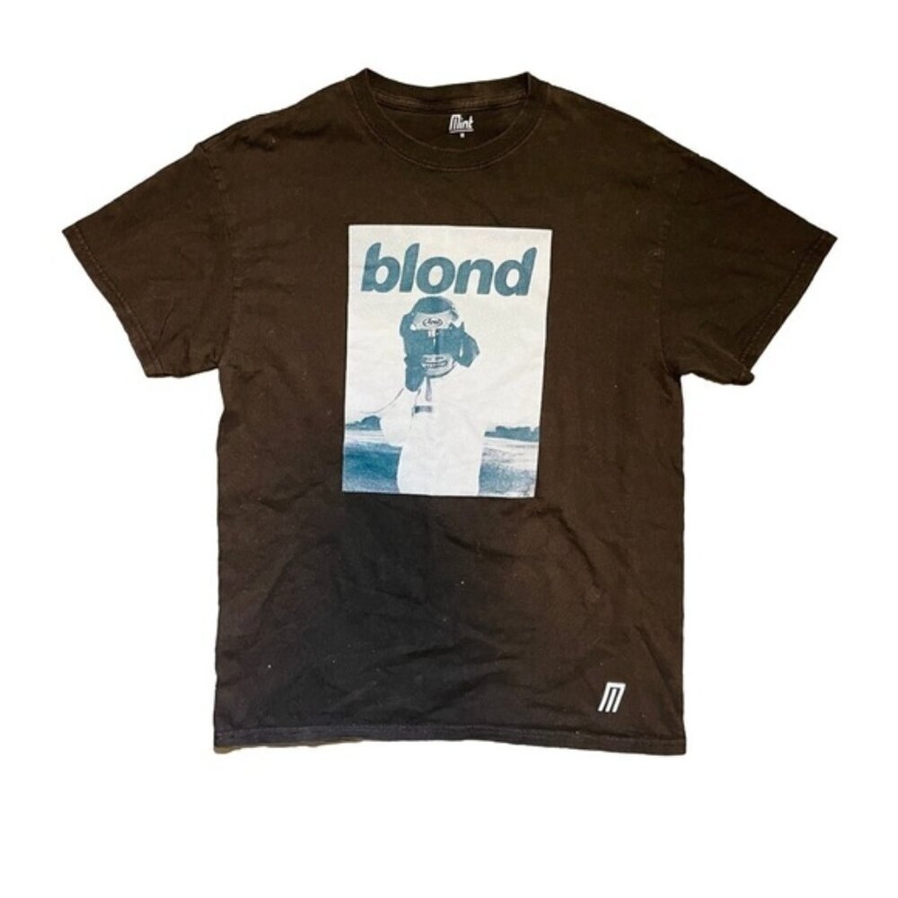 Mint Blond Racer Graphic T-Shirt Women's Medium Retro Streetwear
